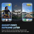 Insta360 X4, Câmera de Ação 360 à Prova d'Água 8K, Vídeo AI 4K, Guardas Removíveis de Bastão Invisível, 135Min