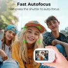 Câmera Digital para Adolescentes, Vídeos 4K Fotos 48MP, Foco Automático, Transferência WiFi, Cartão 32GB, Kentfaith