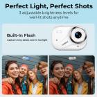 Câmera Digital para Adolescentes, Vídeos 4K Fotos 48MP, Foco Automático, Transferência WiFi, Cartão 32GB, Kentfaith