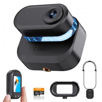Mini kamera korpusowa FHD 1080P 64G, 270min, noszona POV antydrganiowa do pracy w podróży, Kentfaith Mini kamera korpusowa FHD 1080P 64G, 270min, noszona POV antydrganiowa do pracy w podróży, Kentfaith