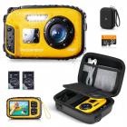 Underwater Camera for Kids 4K 48MP, 10FT/3M Vanntett, Dobbeltskjerm, for snorkling svømming Kentfaith