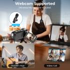 Câmera de Vídeo 4K, Fotos de 64MP, Conexão WiFi, Zoom 28X, Microfone Sem Fio, NV em Cores Completas, Kentfaith
