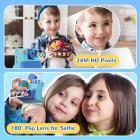 Câmera Instantânea para Crianças, Presentes de Natal e Aniversário para Meninas e Meninos de 3-12 Anos, 24MP 1080P Selfie, Kentfaith (Azul)