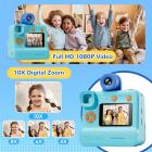 Câmera Instantânea para Crianças, Presentes de Natal e Aniversário para Meninas e Meninos de 3-12 Anos, 24MP 1080P Selfie, Kentfaith (Azul)