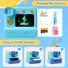 Câmera Instantânea para Crianças, Presentes de Natal e Aniversário para Meninas e Meninos de 3-12 Anos, 24MP 1080P Selfie, Kentfaith (Azul)