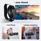 8K Filmadora, Fotos de 64MP, Conexão WiFi, 2 Baterias, Controle Remoto, Cartão de 64GB, Kentfaith