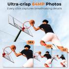 8K Ultra-HD videokamera, 64MP videokamera med SONY CMOS-sensor & innebygd fyllingslys, WiFi-tilkobling & overføring, stativ, mikrofoner, 2 batterier, fjernkontroll, 64GB-kort, Kentfaith