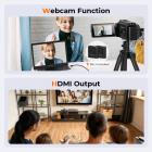 8K Ultra-HD videokamera, 64MP videokamera med SONY CMOS-sensor & innebygd fyllingslys, WiFi-tilkobling & overføring, stativ, mikrofoner, 2 batterier, fjernkontroll, 64GB-kort, Kentfaith