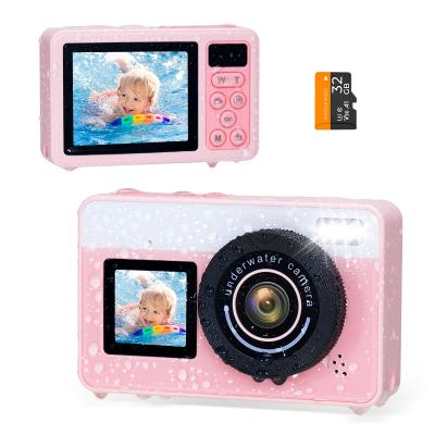Undervandskamera til børn 4K 48MP, 10FT/3M Vandtæt, Dobbelt Skærm, til Snorkling Svømning Kentfaith