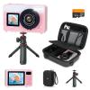 Fotocamera Subacquea per Bambini 4K 48MP, 3M Impermeabile, Doppio Schermo, per Snorkeling e Nuoto, Include Custodia EVA, Treppiede, Kentfaith