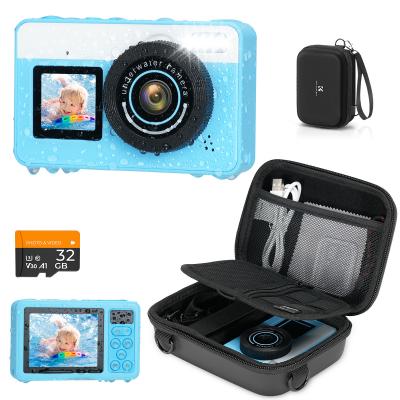 Underwater Camera for Kids 4K 48MP, 3M Waterproof, Dual Screen, for Snorkeling Swimming, Includes EVA Storage Case, Kentfaith