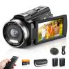 5K Videolu Kamera, 10X Optik Zum, Çift Pil, WiFi Transfer, Uzaktan Kumanda, 6 Eksenli Stabilizasyon, Kentfaith