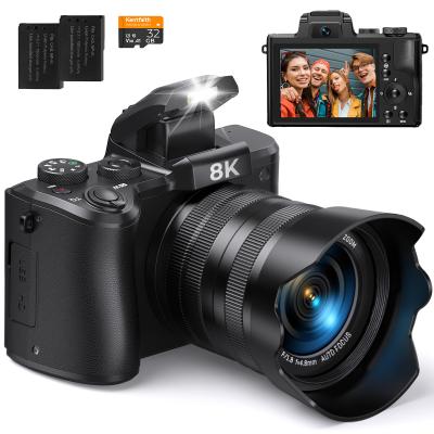 8K 88MP digitalt kamera for fotografering, autofokus, dobbelt linse for selfie og YouTube-vlogging, 3,2 tommers berøringsskjerm Kentfaith