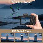 8K 88MP digitalt kamera for fotografering, autofokus, dobbelt linse for selfie og YouTube-vlogging, 3,2 tommers berøringsskjerm Kentfaith