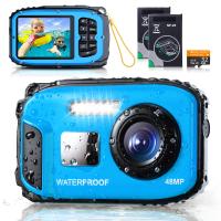 Fotocamera Digitale Impermeabile per Bambini, Adulti 16FT/5M Subacquea 48MP per Snorkeling Nuoto Kentfaith Fotocamera Digitale Impermeabile per Bambini, Adulti 16FT/5M Subacquea 48MP per Snorkeling Nuoto Kentfaith