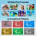 Underwater Camera for Kids 4K 48MP, 10FT/3M Vanntett, Dobbeltskjerm, for snorkling svømming Kentfaith