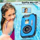 Underwater Camera for Kids 4K 48MP, 10FT/3M Vanntett, Dobbeltskjerm, for snorkling svømming Kentfaith