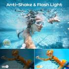 Underwater Camera for Kids 4K 48MP, 10FT/3M Vanntett, Dobbeltskjerm, for snorkling svømming Kentfaith