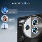 5K 75MP Fotocamera Digitale Compatta, 3 Lenti Zoom 12X Autofocus per Vlogging YouTube, Treppiede Compatto, Borsa per Fotocamera, Scheda 32GB 2 Batterie, Kentfaith