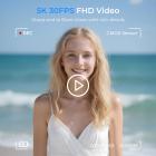 5K 75MP Fotocamera Digitale Compatta, 3 Lenti Zoom 12X Autofocus per Vlogging YouTube, Treppiede Compatto, Borsa per Fotocamera, Scheda 32GB 2 Batterie, Kentfaith