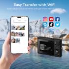 5K 75MP Fotocamera Digitale Compatta, 3 Lenti Zoom 12X Autofocus per Vlogging YouTube, Treppiede Compatto, Borsa per Fotocamera, Scheda 32GB 2 Batterie, Kentfaith