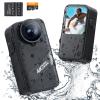 4K 60FPS Action Camera Impermeabile 20M/66FT Subacquea, Stabilizzazione a 6 Assi, WiFi Integrato, Schermo Touch 2in Kentfaith