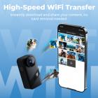 4K 60FPS Wodoodporna Kamera Akcji 20M/66FT Podwodna, 6-Osiowa Stabilizacja, Wbudowany WiFi, 2-calowy ekran Dotykowy Kentfaith