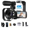 4K 30FPS Video, 80MP Fotoğraf, 13MP Sony CMOS, 11 Parça Aksesuar, Gece Görüşü, Webcam Modu, Kentfaith ile Video Kamera