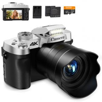 4K Aparat Cyfrowy do Fotografii, 12-krotny Zoom Optyczny, 75MP, Ekran Obrotowy 180°, Kamera WiFi do Nagrywania Filmów, YouTube, Kentfaith 4K Aparat Cyfrowy do Fotografii, 12-krotny Zoom Optyczny, 75MP, Ekran Obrotowy 180°, Kamera WiFi do Nagrywania Filmów, YouTube, Kentfaith