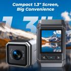 4K велосипедная камера с дисплеем 1,3 дюйма, управлением по WiFi, аккумулятором 3000 мАч, стабилизацией изображения Kentfaith