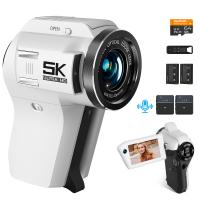 Videocamera 5K con foto da 75MP, Zoom Ottico 8X, Trasferimento WiFi, Microfono Senza Fili, Doppia Batteria, Supporto Registrazione PIP, Kentfaith Videocamera 5K con foto da 75MP, Zoom Ottico 8X, Trasferimento WiFi, Microfono Senza Fili, Doppia Batteria, Supporto Registrazione PIP, Kentfaith