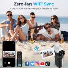 5K видеокамера с фото 75 МП, 8-кратным оптическим зумом, передачей по Wi-Fi, беспроводным микрофоном, двойными аккумуляторами, поддержкой записи PIP, Kentfaith