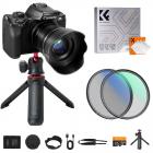 5K 75MP Fotocamera Digitale per Fotografia, Zoom Ottico 20X, Fotocamera WiFi per Vlogging su YouTube con Autofocus & Doppio Obiettivo per Selfie, Schermo Touch 4 pollici, Filtro 52mm Black Mist 1/4 + CPL, Treppiede per Fotocamera, Kentfaith