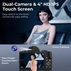 5K 75MP Fotocamera Digitale per Fotografia, Zoom Ottico 20X, Fotocamera WiFi per Vlogging su YouTube con Autofocus & Doppio Obiettivo per Selfie, Schermo Touch 4 pollici, Filtro 52mm Black Mist 1/4 + CPL, Treppiede per Fotocamera, Kentfaith