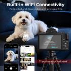 5K 75MP Fotocamera Digitale per Fotografia, Zoom Ottico 20X, Fotocamera WiFi per Vlogging su YouTube con Autofocus & Doppio Obiettivo per Selfie, Schermo Touch 4 pollici, Filtro 52mm Black Mist 1/4 + CPL, Treppiede per Fotocamera, Kentfaith