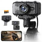 2.7K Motorcycle Dash Cam with 140° Wide Angle, Built-in WiFi, USB Power, Emergency Lock, 3 Types of Mounts, Kentfaith