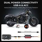 2.7K Motorcycle Dash Cam with 140° Wide Angle, Built-in WiFi, USB Power, Emergency Lock, 3 Types of Mounts, Kentfaith