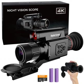 Night Vision Scope 4K Video Recording, 300m IR Night Vision Range, 5-20X Zoom with PIP Mode, Zero-Calibration Crosshair, Kentfaith