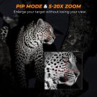 Night Vision Scope 4K Video Recording, 300m IR Night Vision Range, 5-20X Zoom with PIP Mode, Zero-Calibration Crosshair, Kentfaith