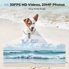 Mini Kroppskamera 4K30FPS, 350 min optagelsestid, Vandtæt til 30 meter, EIS, Fjernstyring via WiFi, Bærbart til Vlogging, Håndfri POV-Optagelse til Cykling, MC-Kørsel, Kentfaith