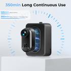 Mini Kroppskamera 4K30FPS, 350 min optagelsestid, Vandtæt til 30 meter, EIS, Fjernstyring via WiFi, Bærbart til Vlogging, Håndfri POV-Optagelse til Cykling, MC-Kørsel, Kentfaith