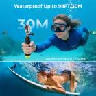 Mini Kroppskamera 4K30FPS, 350 min optagelsestid, Vandtæt til 30 meter, EIS, Fjernstyring via WiFi, Bærbart til Vlogging, Håndfri POV-Optagelse til Cykling, MC-Kørsel, Kentfaith