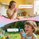 Video Walkie Talkies för Barn, 200M/656FT Räckvidd, Röstomvandlare, HD-kamera, 2-tums skärm, Uppladdningsbara Inomhus- och Utomhusleksaker för 3-12 Åriga Pojkar och Flickor, 2-pack, Kentfaith