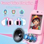 Video Walkie Talkies för Barn, 200M/656FT Räckvidd, Röstomvandlare, HD-kamera, 2-tums skärm, Uppladdningsbara Inomhus- och Utomhusleksaker för 3-12 Åriga Pojkar och Flickor, 2-pack, Kentfaith