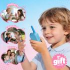 Video Walkie Talkies för Barn, 200M/656FT Räckvidd, Röstomvandlare, HD-kamera, 2-tums skärm, Uppladdningsbara Inomhus- och Utomhusleksaker för 3-12 Åriga Pojkar och Flickor, 2-pack, Kentfaith