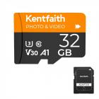 32GB Micro SD Card U3/V30/A1 com Adaptador, Cartão de Memória para Câmeras, Borescópios, Microscópios, Óculos de Visão Noturna, Kentfaith