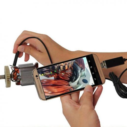 Nero ueetek IP67 5,5 mm impermeabile macchina fotografica di controllo Android endoscopio fotocamera con 6 LED per Cellulare 5 m