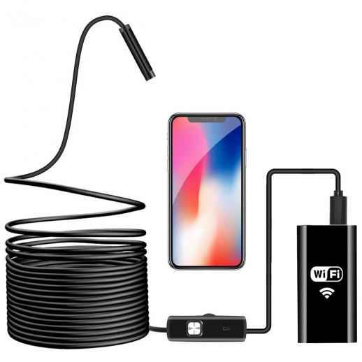 2 million HD wireless WiFi endoscope with 8 adjustable LED lights, support photo and video recording, for Android and iOS smartphones, Windows tablets