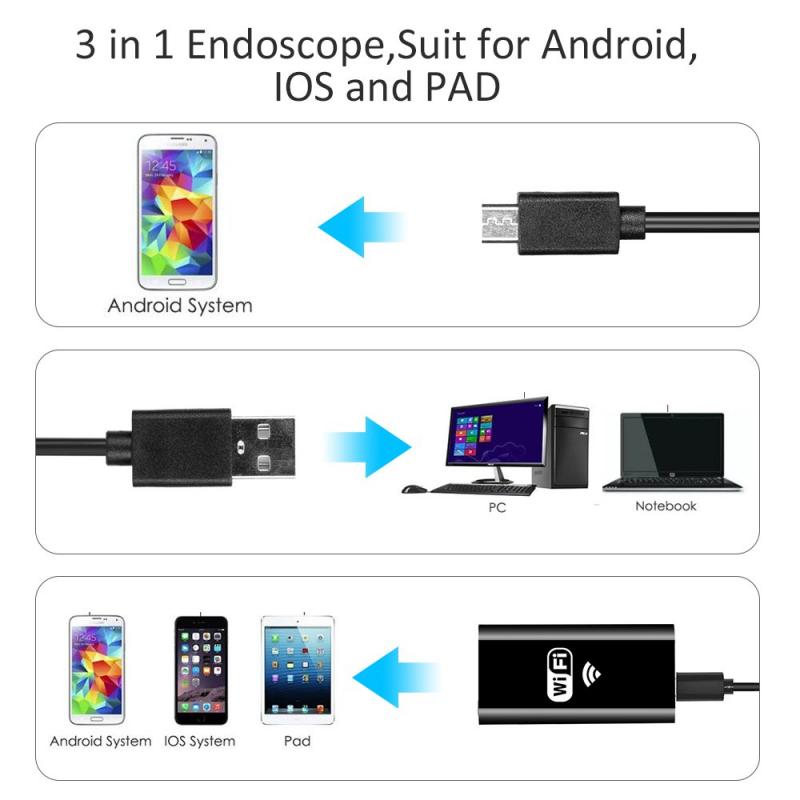 Wireless endoscope compatibility with smartphones