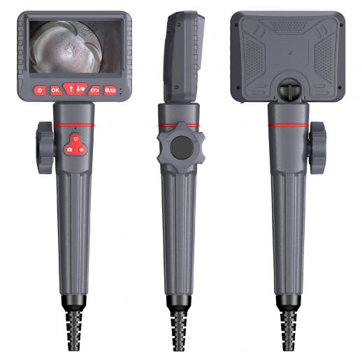 Endoscope Industriel, Caméra d'inspection Endoscope à Deux Têtes, Endoscope  Numérique à Double Objectif 1080P HD, Écran LCD 4,3 Pouces, étanche IP67,  Avec 8 Lumières LED（Longueur de ligne 2 mètres）